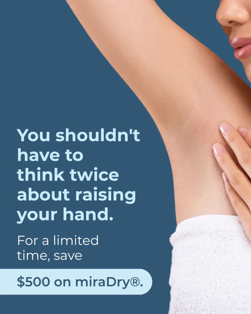 Image of a woman with her arm raised, displaying smooth underarm skin.
